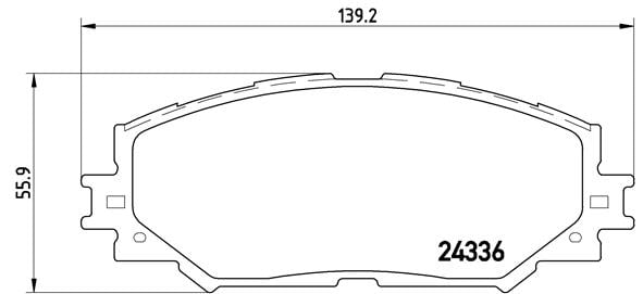 Remblokken voorzijde Brembo premium voor Toyota Auris 1.8 4WD