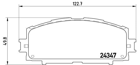 Remblokken voorzijde Brembo premium voor Toyota Yaris 1.4 D-4d 
