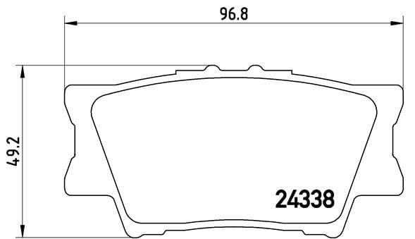 Remblokken achterzijde Brembo premium voor Toyota Rav 4 type 3 2.0 4wd 