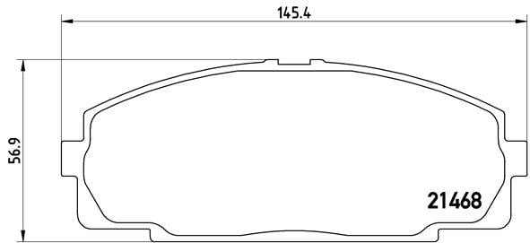 Remblokken voorzijde Brembo premium voor Toyota Hiace type 4 Bestelwagen 2.5 D-4d 