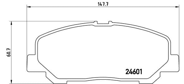 Remblokken voorzijde Brembo premium voor Toyota Previa type 3 2.4 4wd 