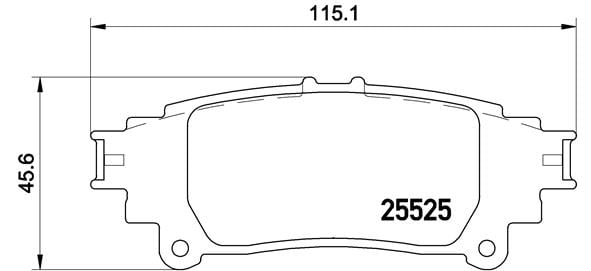 Remblokken achterzijde Brembo premium voor Lexus Is type 3 250 