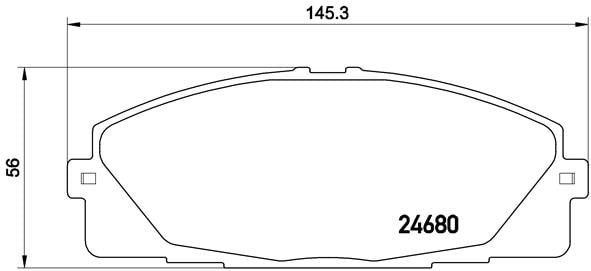 Remblokken voorzijde Brembo premium voor Toyota Hiace type 5 Bestelwagen 2.7 Vvti 