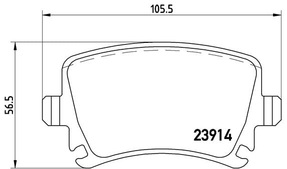 Remblokken achterzijde Brembo premium voor Audi A3 2.0 Tdi