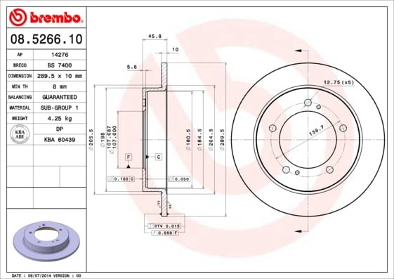 Set (2x) Remschijven voorzijde Brembo premium voor Suzuki Vitara 1.6 Vierwielaandrijving 