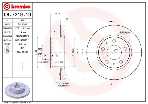 Set (2x) Remschijven voorzijde Brembo premium voor IVeco Daily type 3 Bus 35 S 13, 40 C 13, 50 C 13