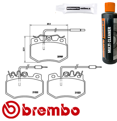 Remblokken voorzijde Brembo premium voor Citroen C15 1.4 E
