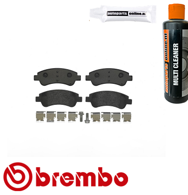 Remblokkenset Brembo premium voor Citroen C2 1.6 Vts