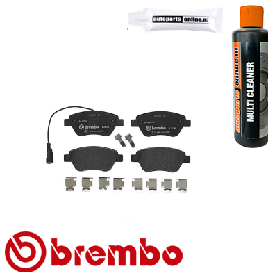 Remblokkenset voorzijde Brembo premium voor Citroen Nemo Stationwagen 1.4 Hdi