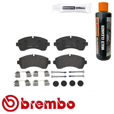 Remblokken voorzijde Brembo premium voor Mercedes-benz Sprinter 3,5-t Bus (906) 319 Cdi / Bluetec 4x4 (906.731, 906.733, 906.735)