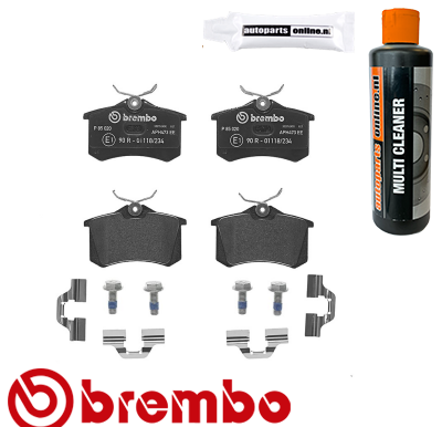 Remblokken achterzijde Brembo premium voor Peugeot Partner Combispace 1.6 16v