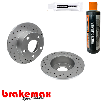 Set (2x) remschijven achterzijde Brakemax Sport voor Audi A4 Avant 2.0 Tdi