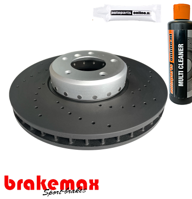 Set (2x) remschijven voorzijde Brakemax Sport voor Bmw 5 (f10) 520 D Xdrive