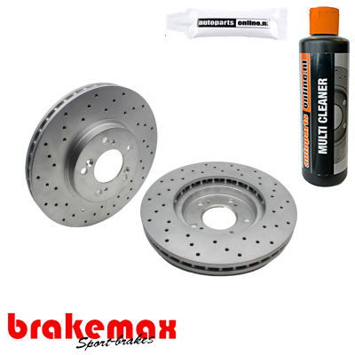 Set (2x) remschijven Brakemax Sport voor Bmw 5 (f10) 530 D Xdrive