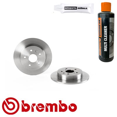 Set (2x) Remschijven achterzijde Brembo premium voor Fiat Sedici 1.6 16v