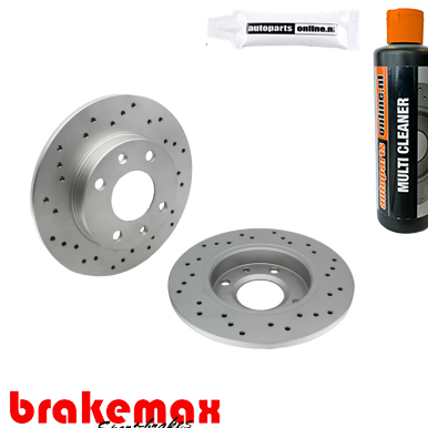 Set (2x) remschijven voorzijde Brakemax Sport voor Ford Fiesta Bestelwagen 1.4