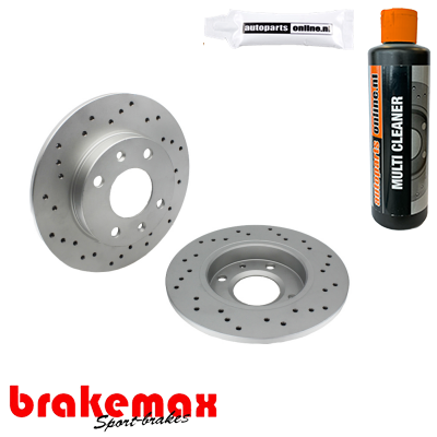 Set (2x) remschijven achterzijde Brakemax Sport voor Ford Fiesta type 6 1.6 St200