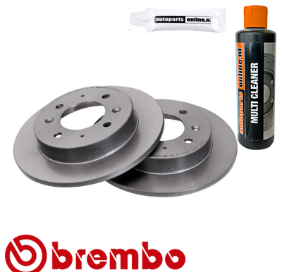 Set (2x) Remschijven achterzijde Brembo premium voor Kia Cerato Sedan 1.6 Crdi