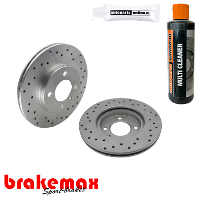 Set (2x) remschijven voorzijde Brakemax Sport voor Peugeot 206 Cc 1.6 Hdi 110