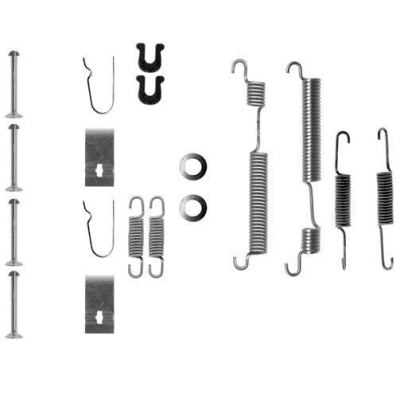 Remschoen -montageset achterzijde voor Honda Crx type 1 1.6 I 16v 