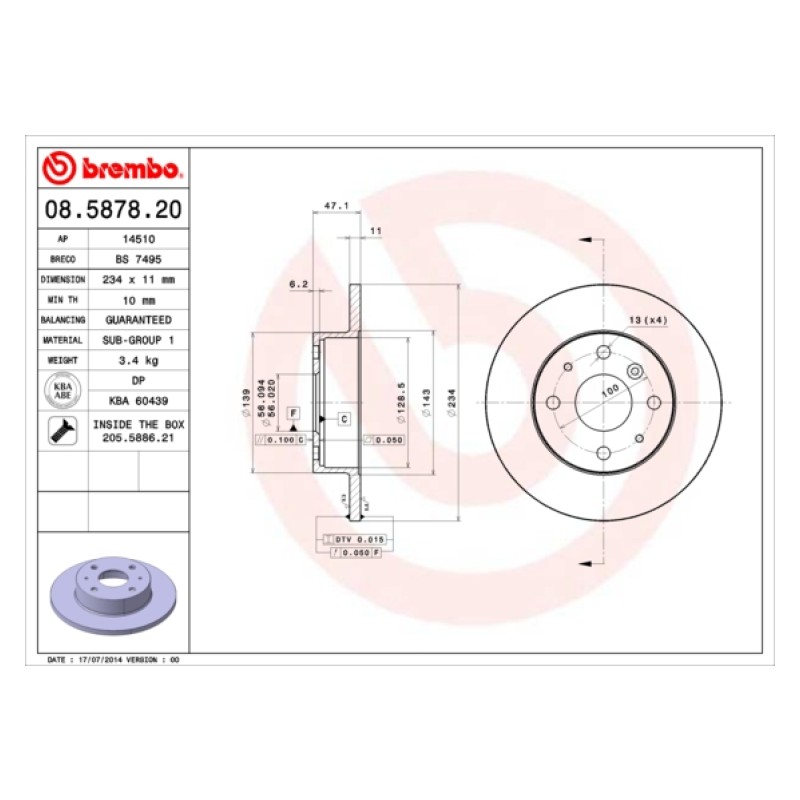 Remschijven Vooras Brembo Premium
