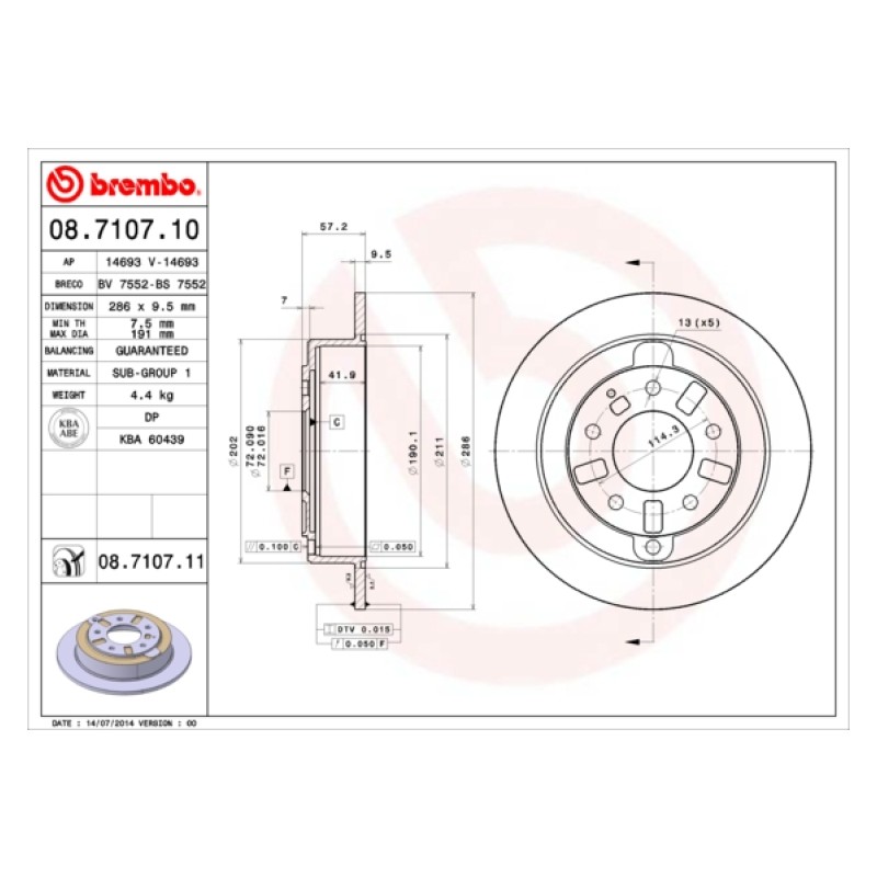 Remschijven Achteras Brembo Premium