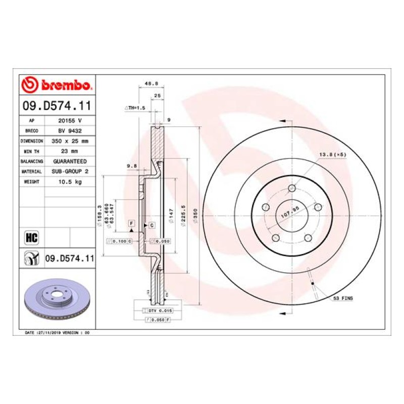 Remschijven Vooras Brembo Premium