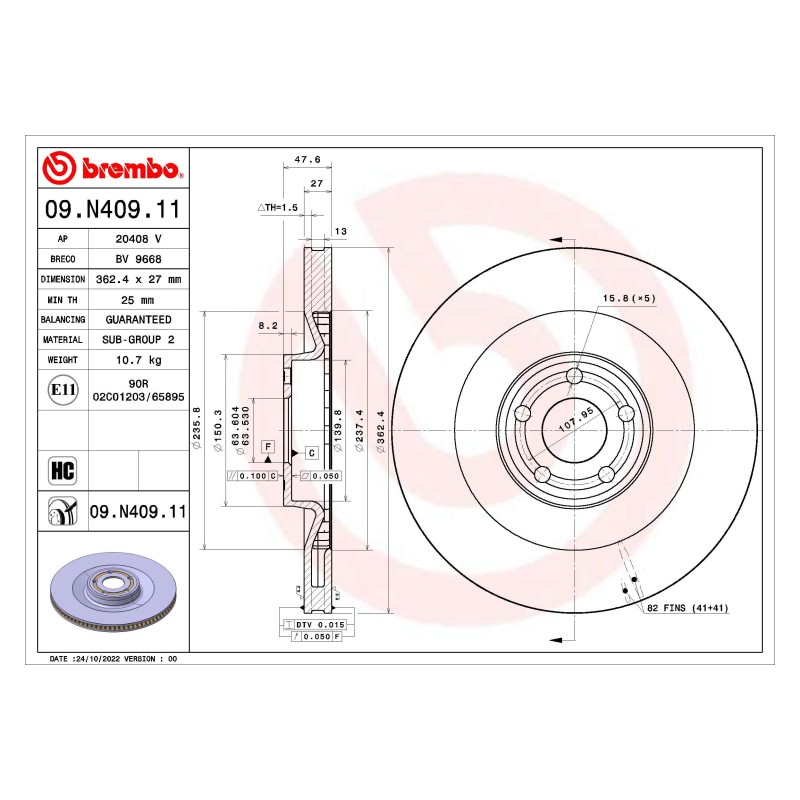 Remschijven Vooras Brembo Premium