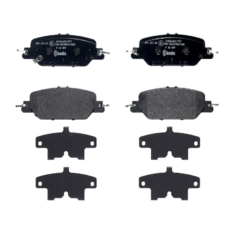 Remblokkenset Achteras Brembo premium