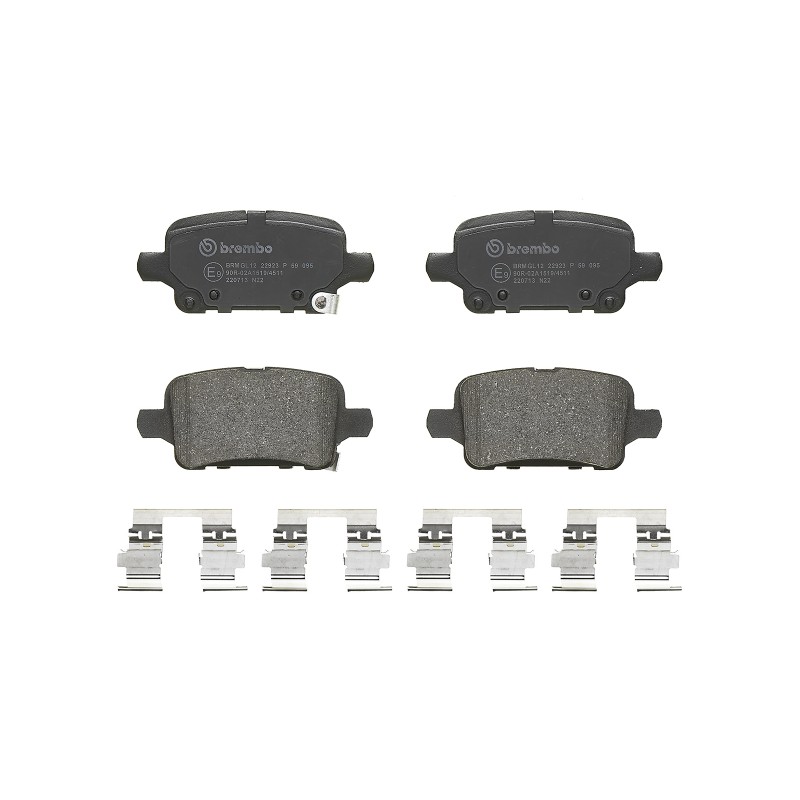 Remblokkenset Achteras Brembo premium