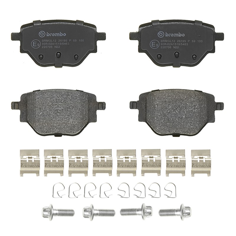 Remblokkenset Achteras Brembo premium