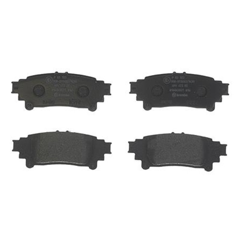 Remblokkenset Achteras Brembo premium