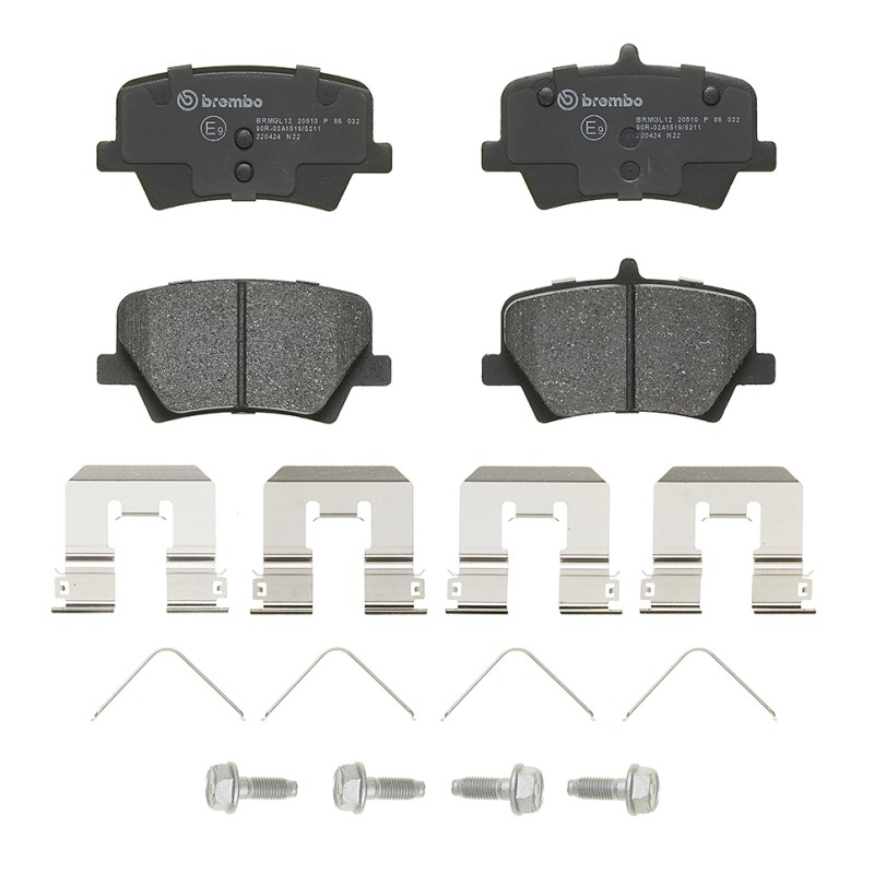 Remblokkenset Achteras Brembo premium