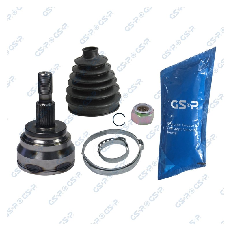 Homokineet reparatie set, aandrijfas Vooras links, Vooras rechts, Wielzijde