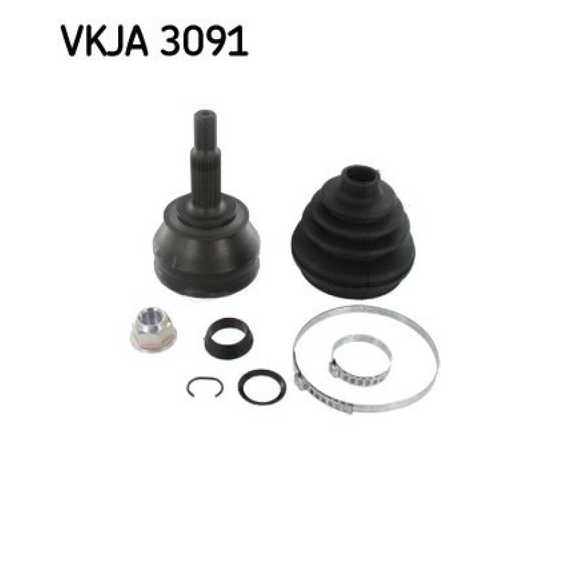 Homokineet reparatie set, aandrijfas Vooras, Wielzijde
