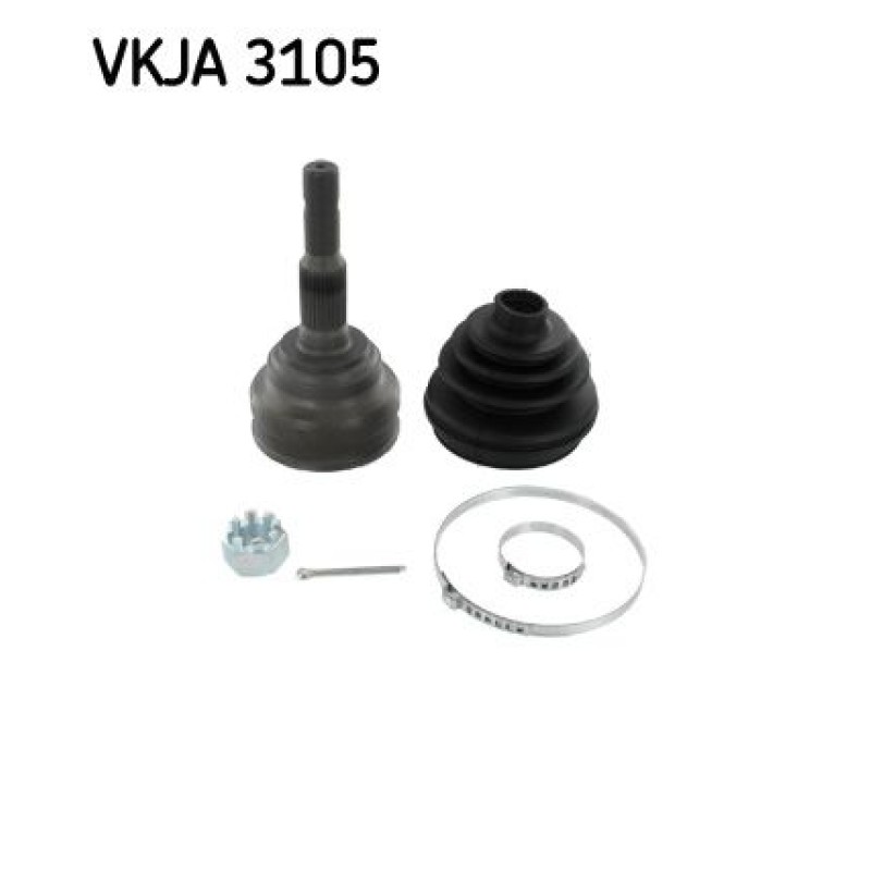 Homokineet reparatie set, aandrijfas Vooras, Wielzijde