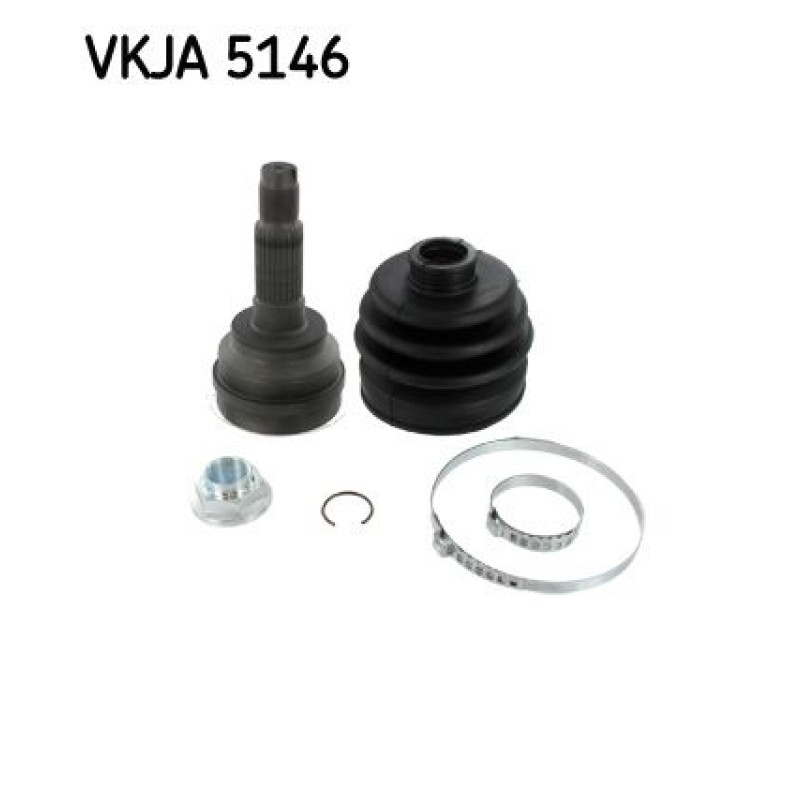 Homokineet reparatie set, aandrijfas Vooras, Wielzijde