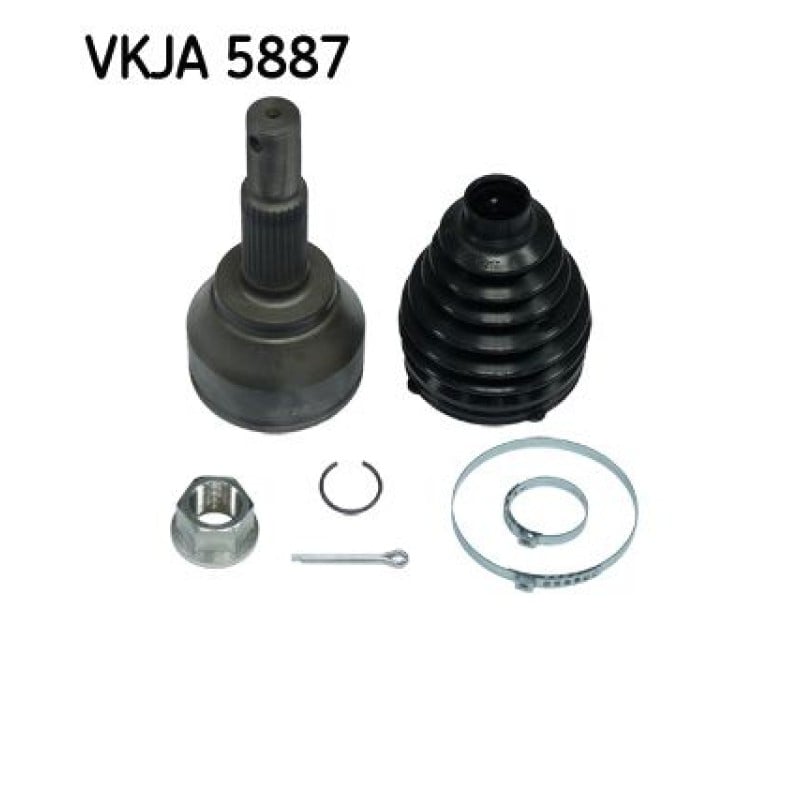 Homokineet reparatie set, aandrijfas Vooras, Wielzijde