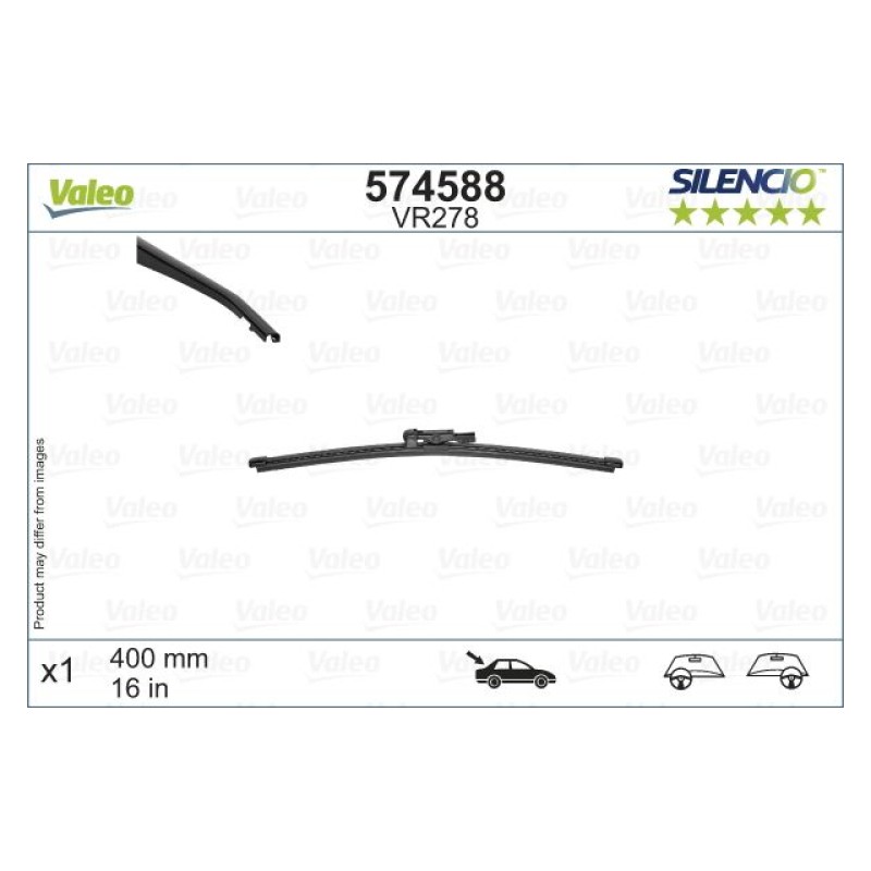 Ruitenwisser Achter - Flat blade wisserblad