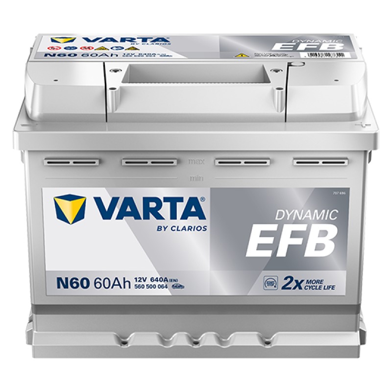 Accu 12 V 60 Ah - EFB